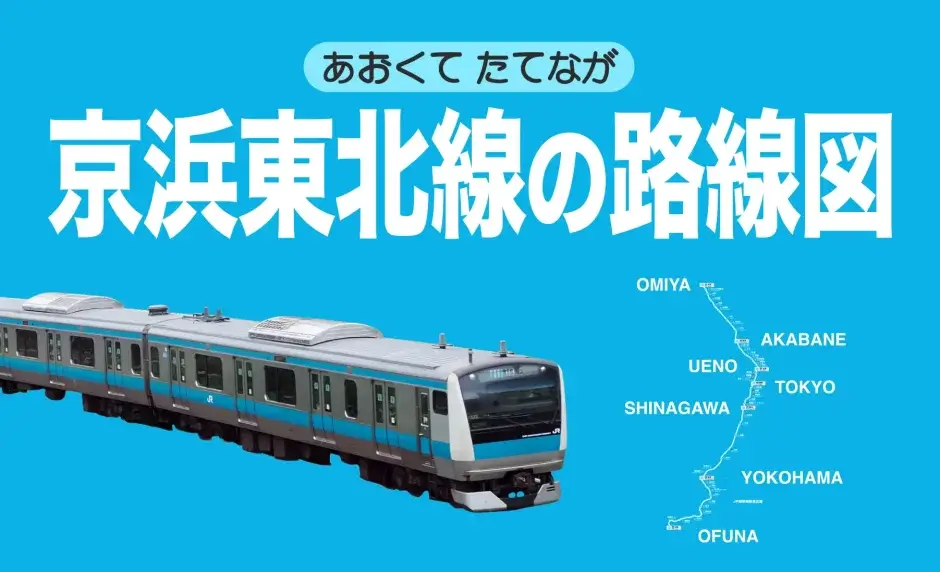 JR京浜東北線の路線図記事のアイキャッチ画像